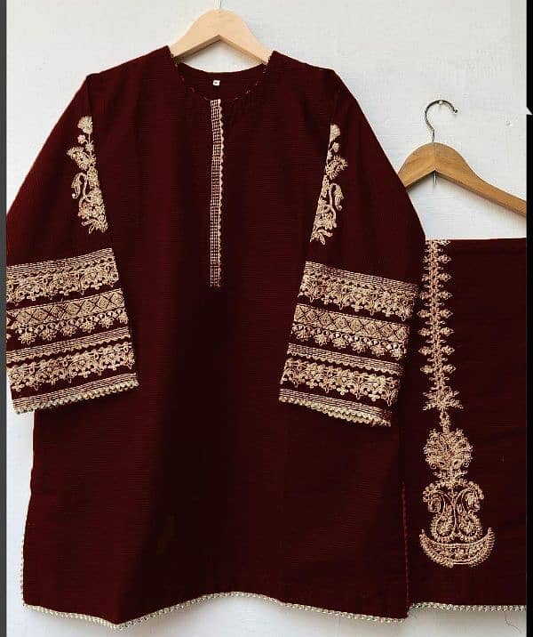 beautiful ladies embroidered dress with free delivery 2