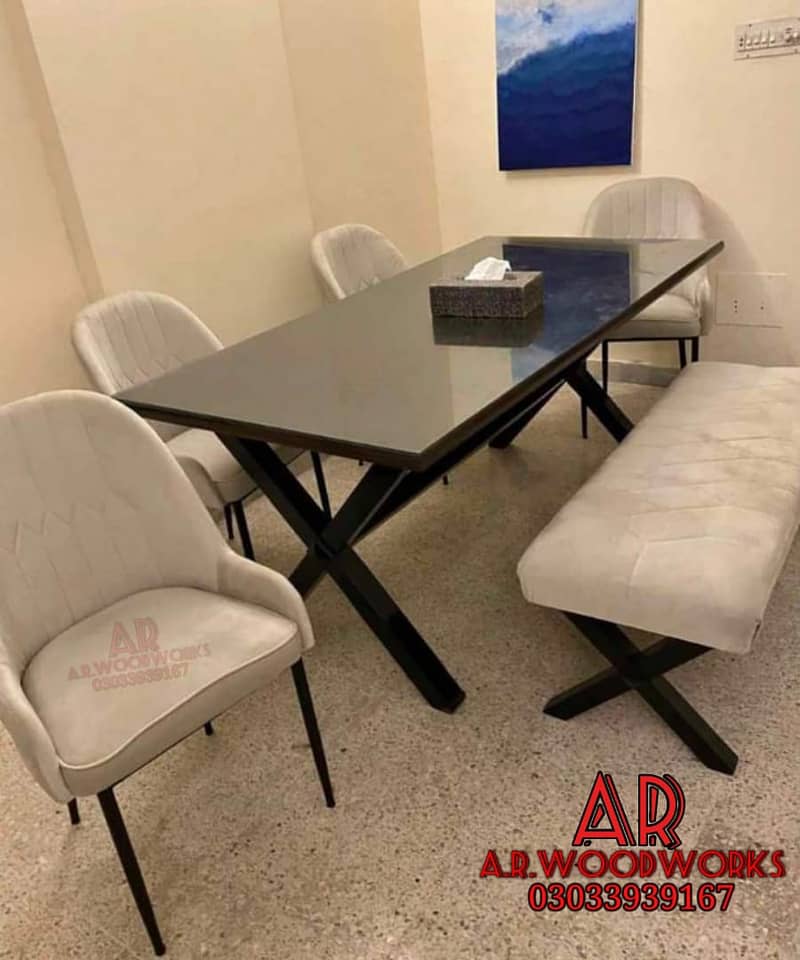 dining table | dining table with dining chairs |6 seater dining table 7