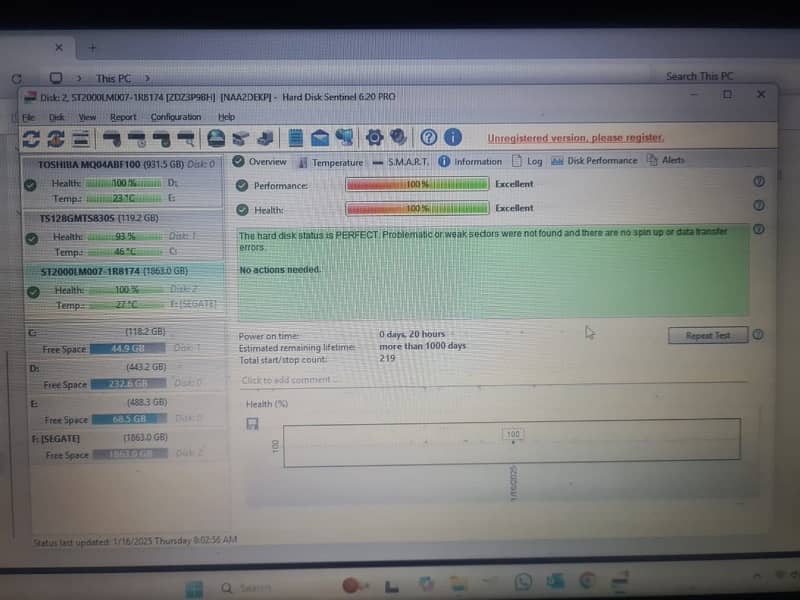 Segate External Hard Disk 2TB 6