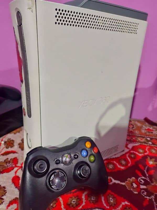 XBOX 360 250GB JAILBREAK 25 GAMES INSTALLED 1 wireless controllers 1