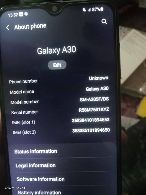 Samsung  A30 -4 Ram 64 Rom 8