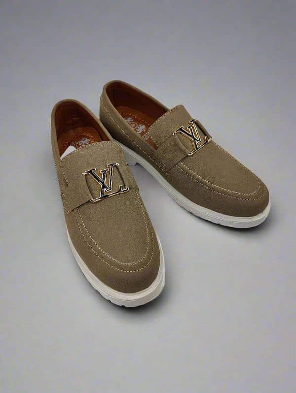 Man. s formal beige Leather loafers-stylish comfort for every occasion 2