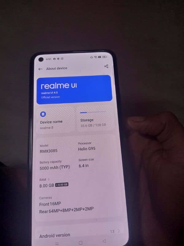 Realme 8 8+8128 indiply finger all ok 3