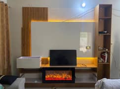 Luxury living room - Tv wall design - Fire Place - Living room decore