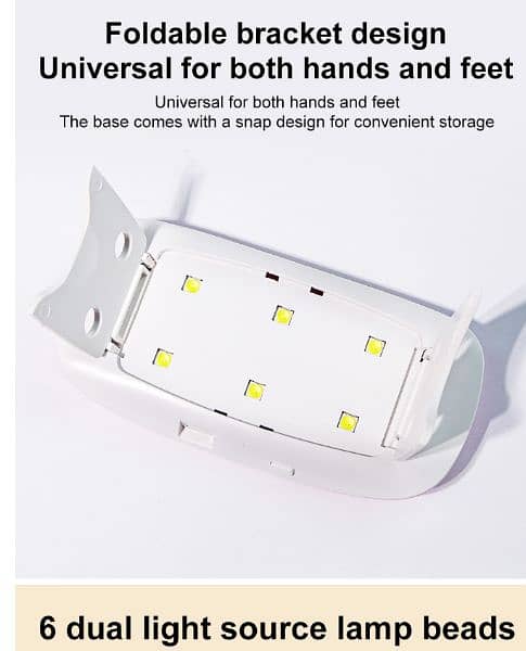 UV nail polish drier with 6 lamps 3