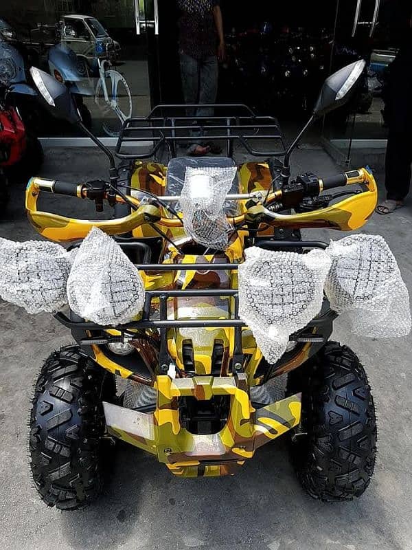 fat tyre 124cc dual exhaust bass sound Atv quad wheels delivery all Pk 1