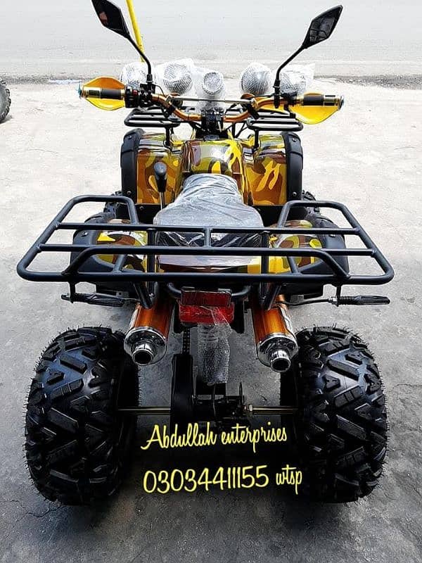 fat tyre 124cc dual exhaust bass sound Atv quad wheels delivery all Pk 2