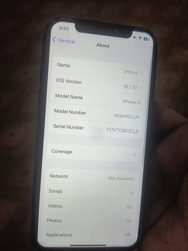 iPhone X 256GB 84 bh non pta WhatsApp number 03461909200 5