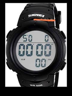 Skmei digital sports watch water resistant black