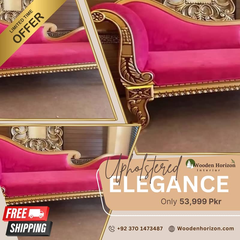 Luxury Sofa Sets in Pakistan / Wooden & Poshish Sofas with Pair Prices 14