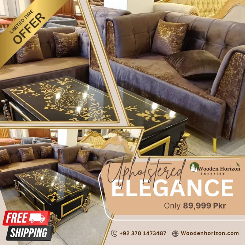 Luxury Sofa Sets in Pakistan / Wooden & Poshish Sofas with Pair Prices 18