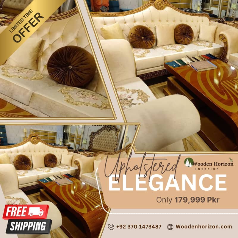 Luxury Sofa Sets in Pakistan / Wooden & Poshish Sofas with Pair Prices 19