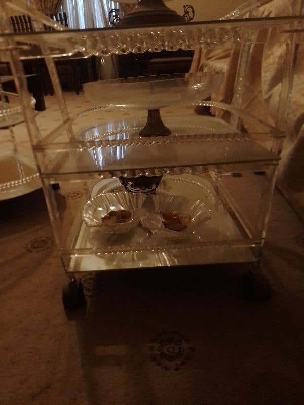 glass tea trolly 2