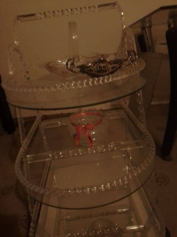 glass tea trolly 0