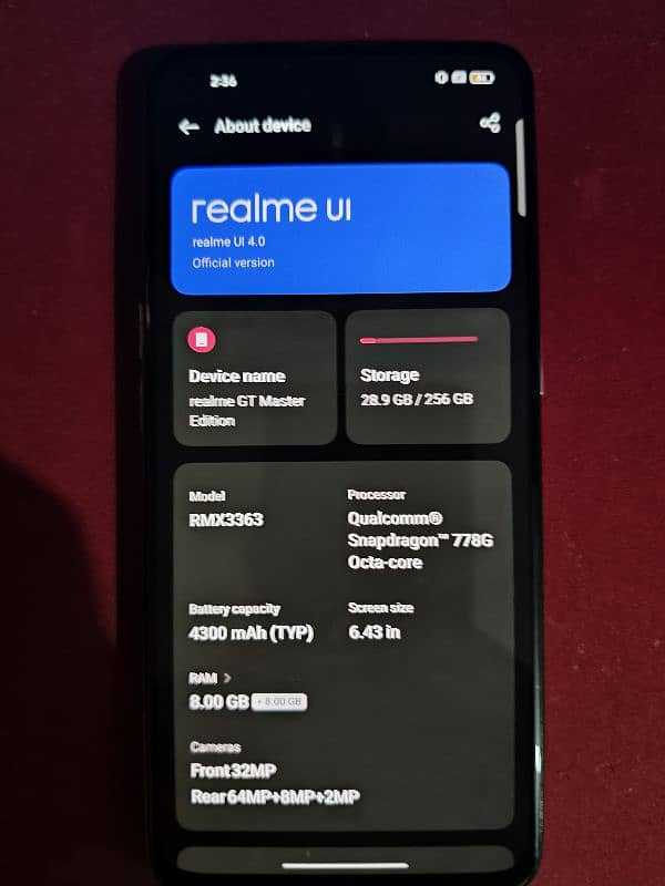 Realme GT Master Edition 8+8 256gb voyager blue 2