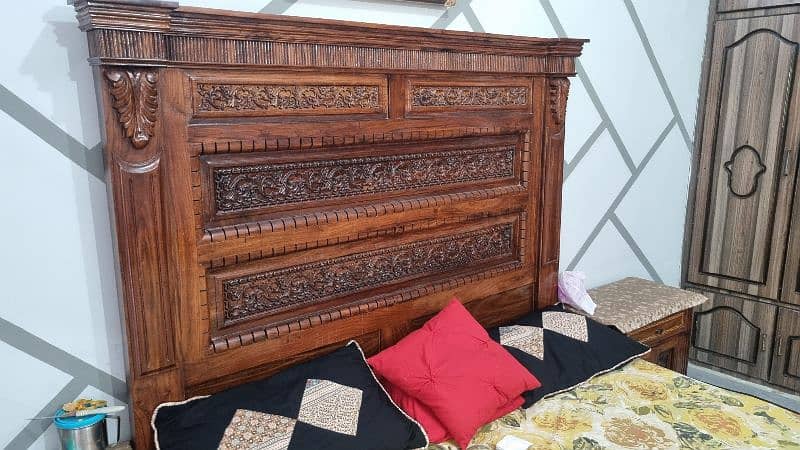 solid wood bed set with mattress 2