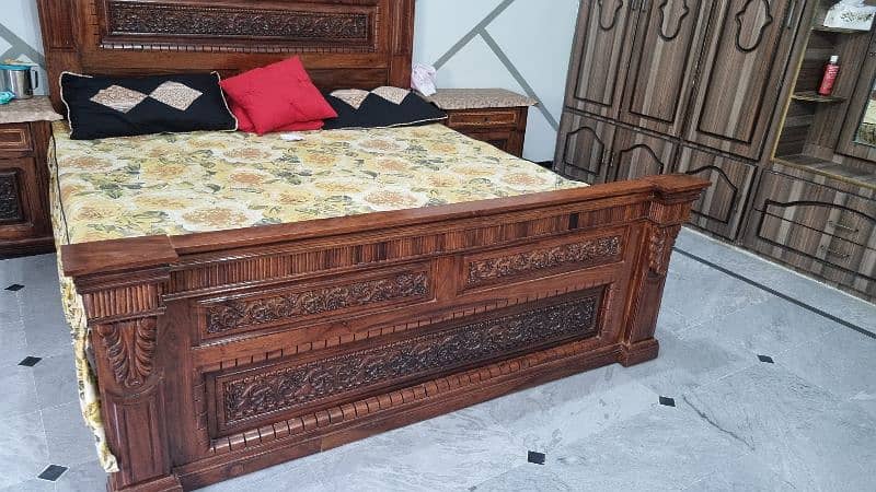 solid wood bed set with mattress 3