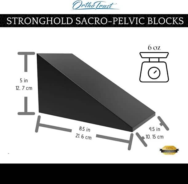 StrongHold Pelvic Sacral Blocks Set High-Density Foam Wedges 6