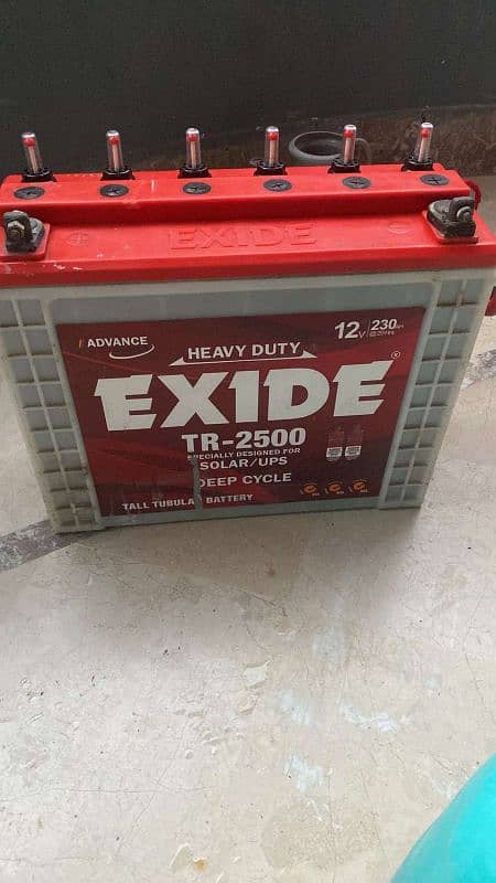 EXIDE TR 2500 tall Tabular 230 AH 1