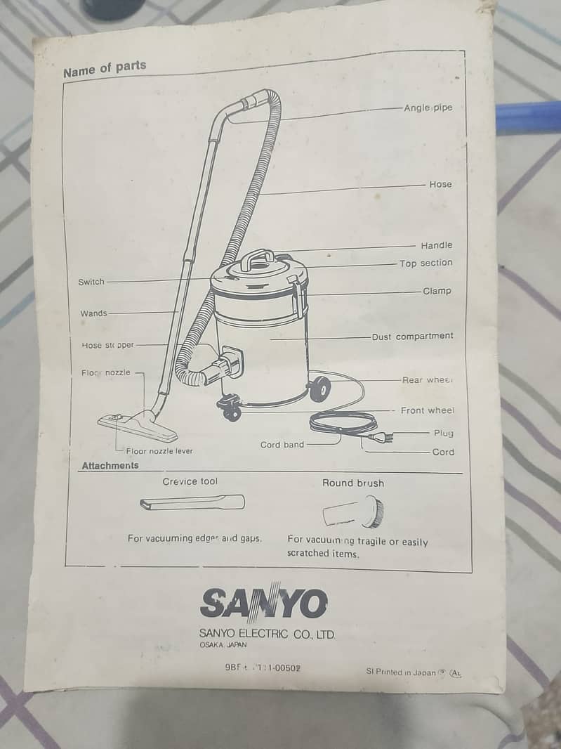 Vacuum cleaner Sanyo 2