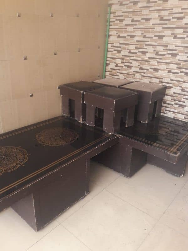 2 Dining tables for sale with high quality glass and wood 1