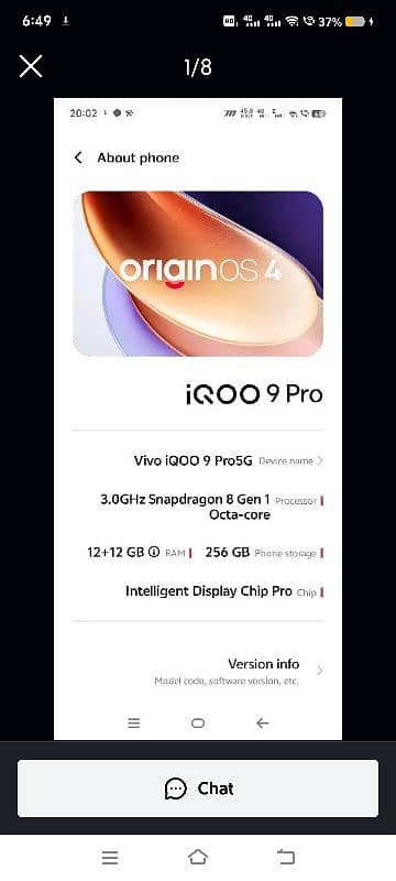 iqoo 9 pro 12+12 256 0