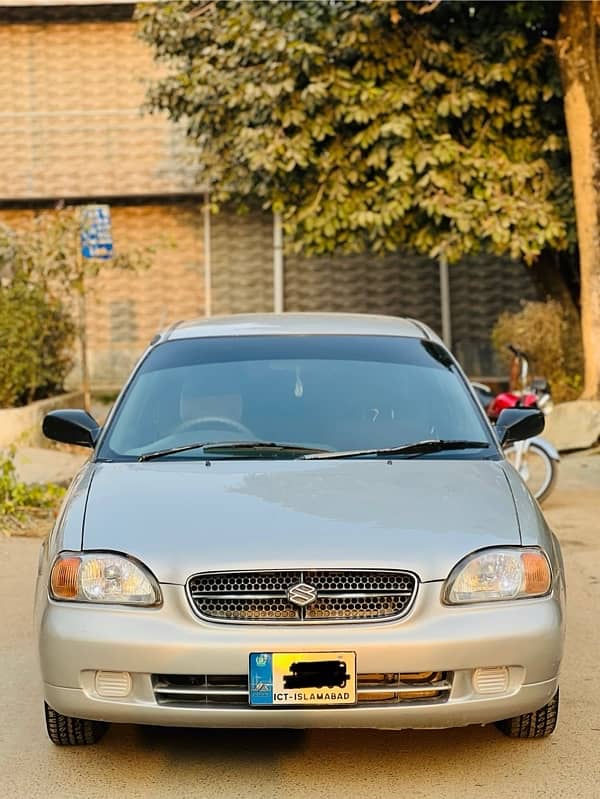 Suzuki Baleno 2005 JXR Silver colour Islamabad number 0