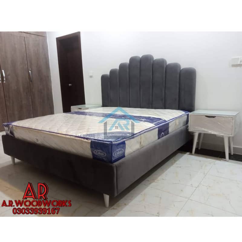 turkish style/bedset/furniture/side table/double bed/factory rate 4