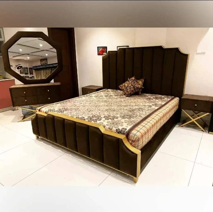 Bed/Double bed/single bed/king size bed/wooden bed/polish bed/Furnitu 4