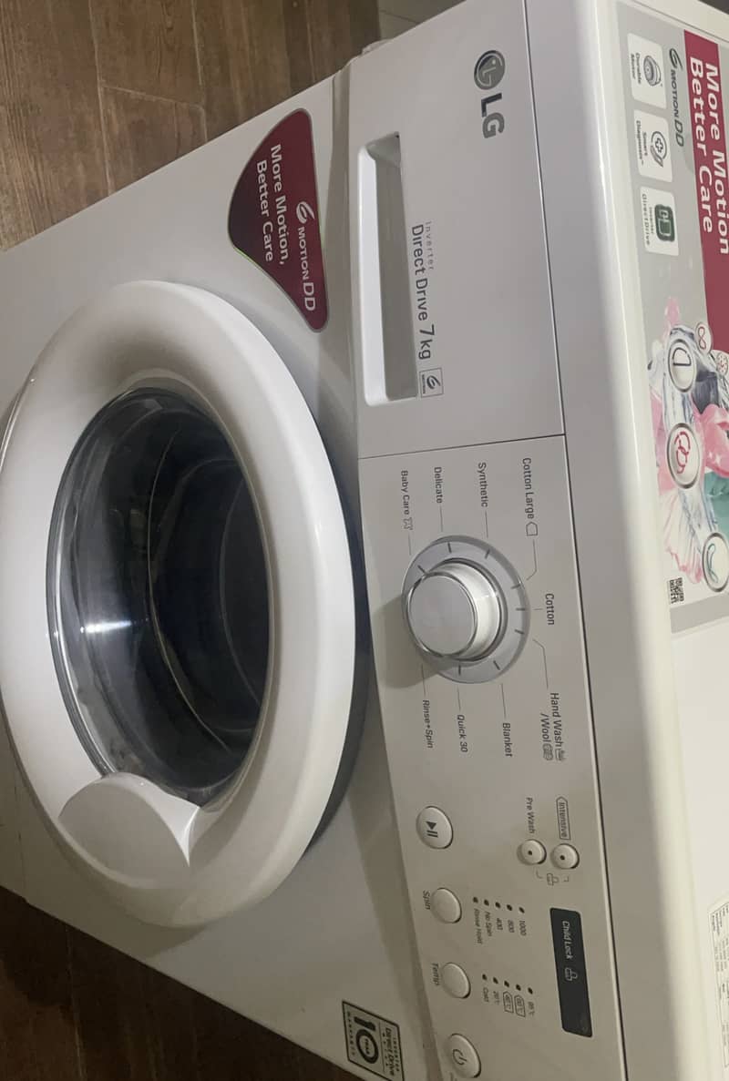 LG washing machine (F10C3QDP2) front load in warranty. 3