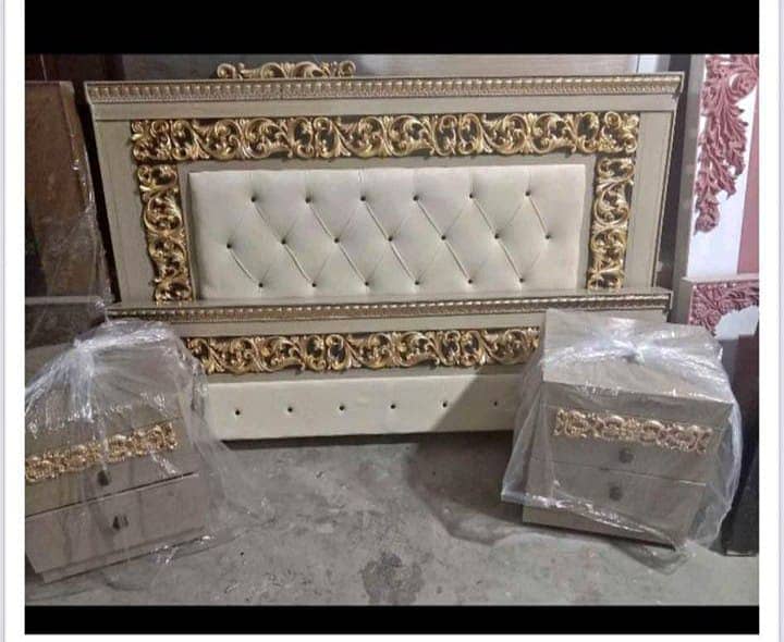 Bed/Double bed/single bed/king size bed/wood bed/poshish bed/Furnitur 10