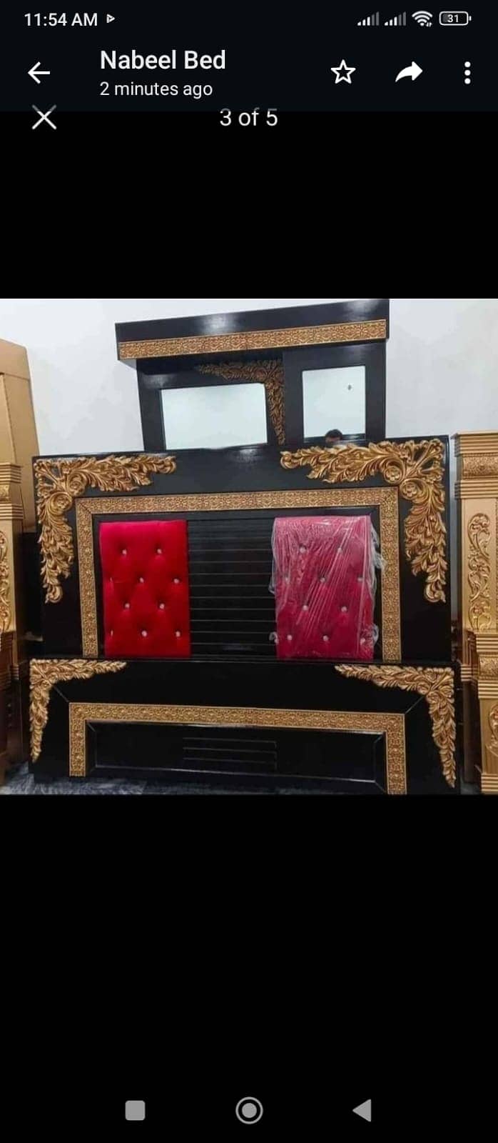 Bed/Double bed/single bed/king size bed/wood bed/poshish bed/Furnitur 17