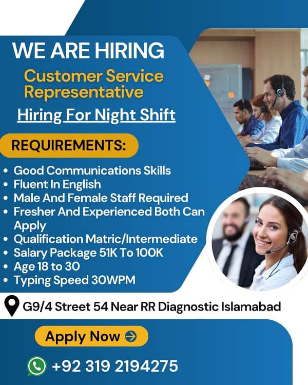 Customer Service Representative | Developer Required,Jobs In Islamabad 0