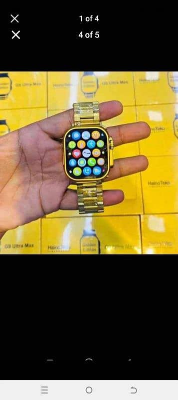 e9 I ultra smart watch golden colour 2