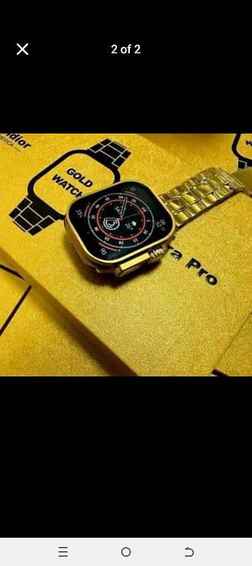 e9 I ultra smart watch golden colour 5