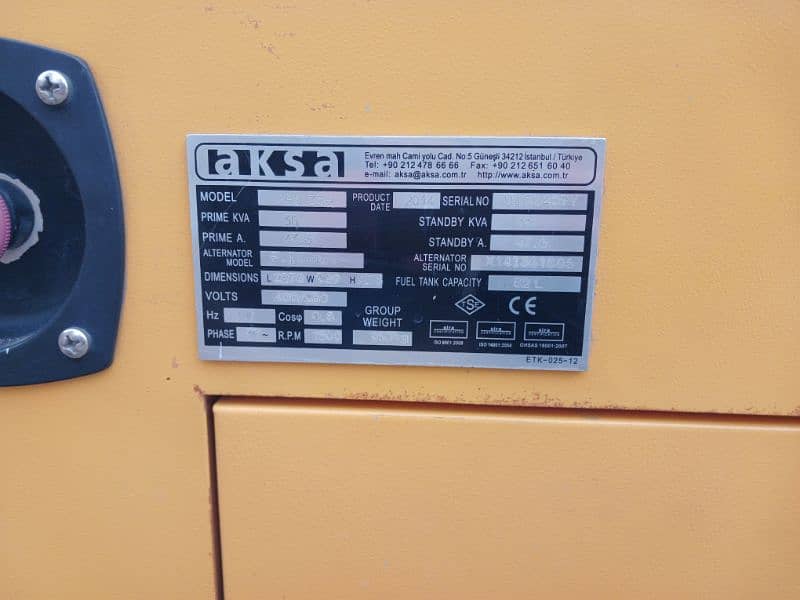 Generator 30kva perkins UK 2014 2