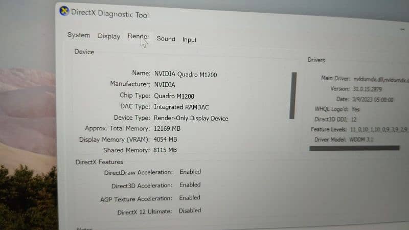 Dell Precision 5520 Core i7 4k Display 9