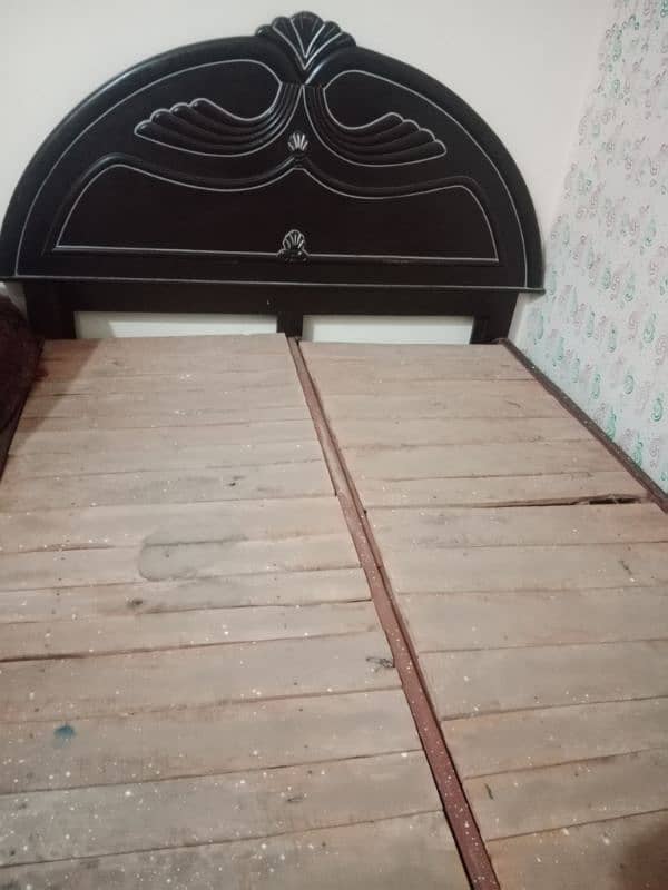 double wooden bed 3