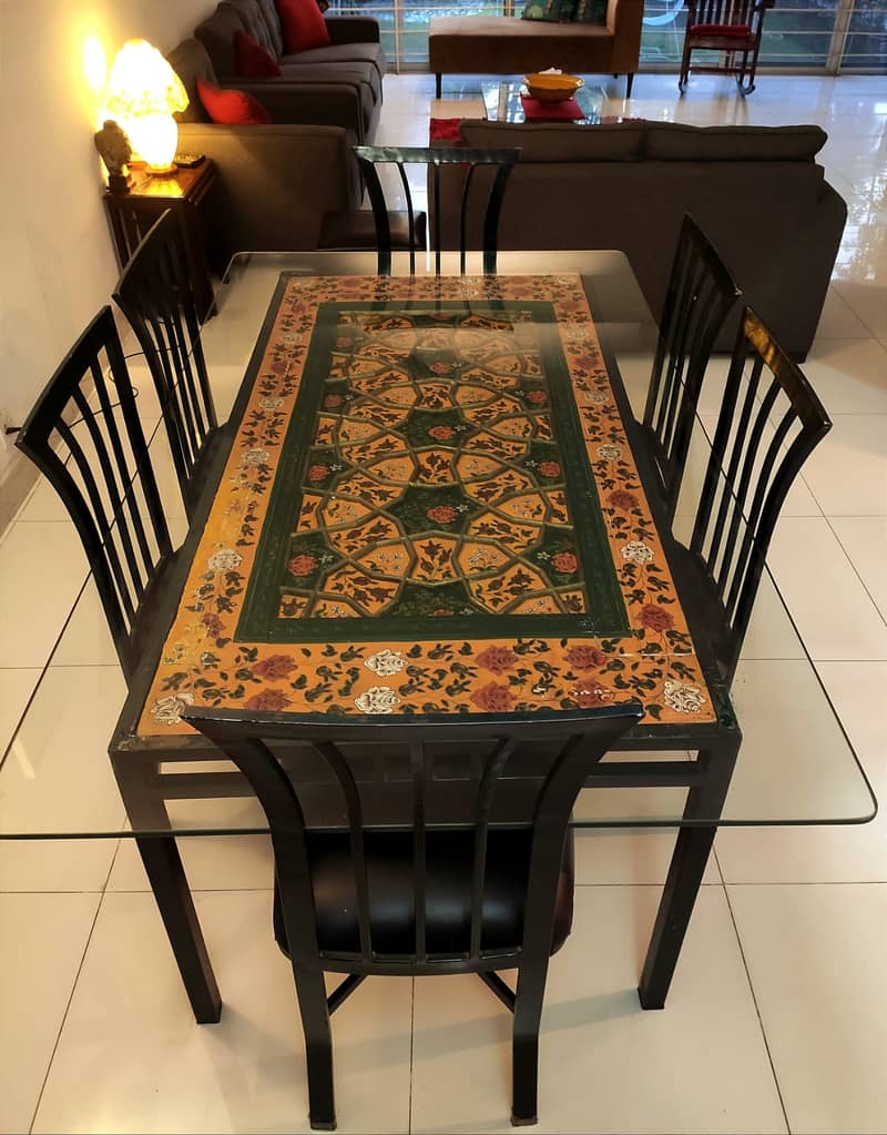 Antique wrought iron dinning table 0