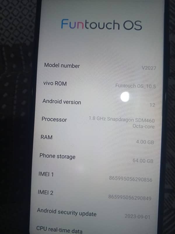 vivo y20 4/64 argent sale 4