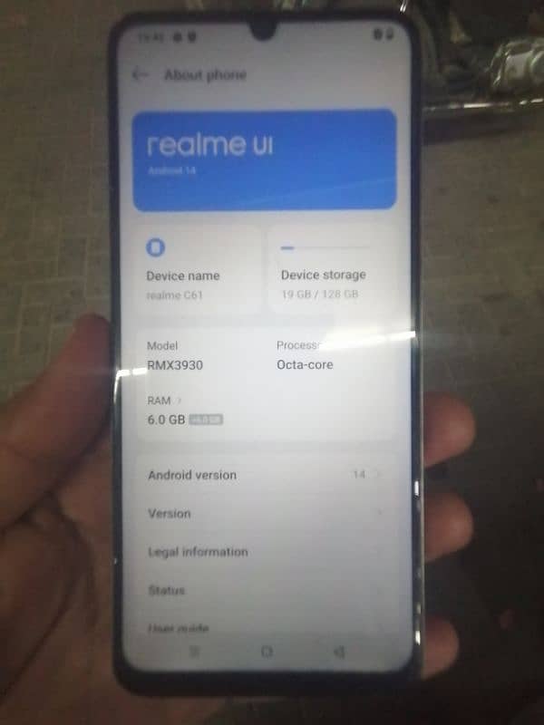 Realme C61 PTA OFFICIAL 6+6 128GB ONLY MOB NO BOB CNIC C DUNGA 8