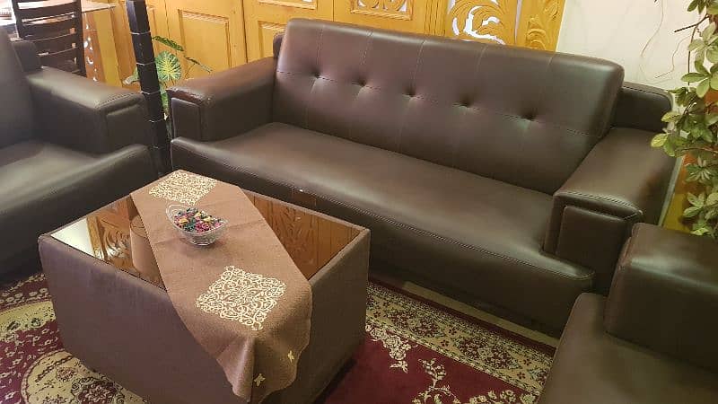 5 Seater Sofa Set Leather made 4