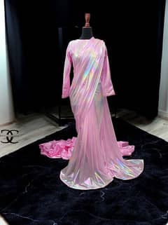 Top Trending Rainbow Moonlight Saree.