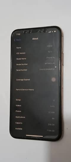 Iphone X 256 GB Dual sim PTA approved
