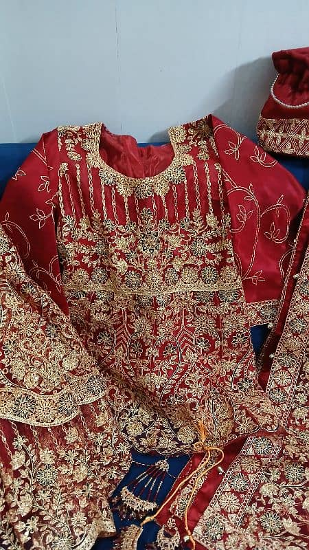 Red Bridal Lehnga- Worn once, Perfect Condition 1