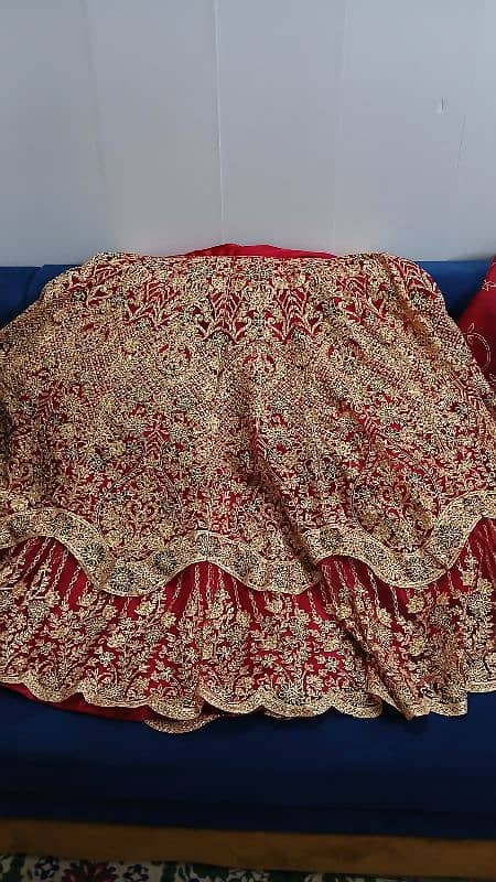 Red Bridal Lehnga- Worn once, Perfect Condition 5