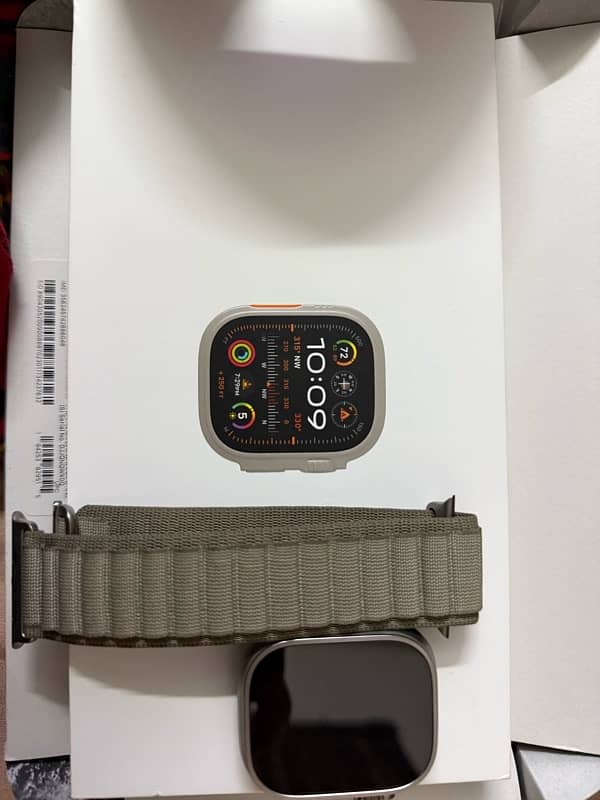 Apple Watch Ultra 2 olive green alpine loop 99%BH 7 months warranty 5