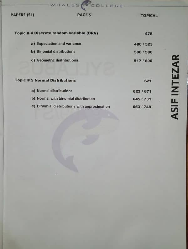 Cambridge As Level Mathematics 9709 S1 & P1 Topical Past Papers 2