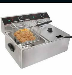 Electric Double 12L Deep Fryer French Fries Electric Fryer Machine.