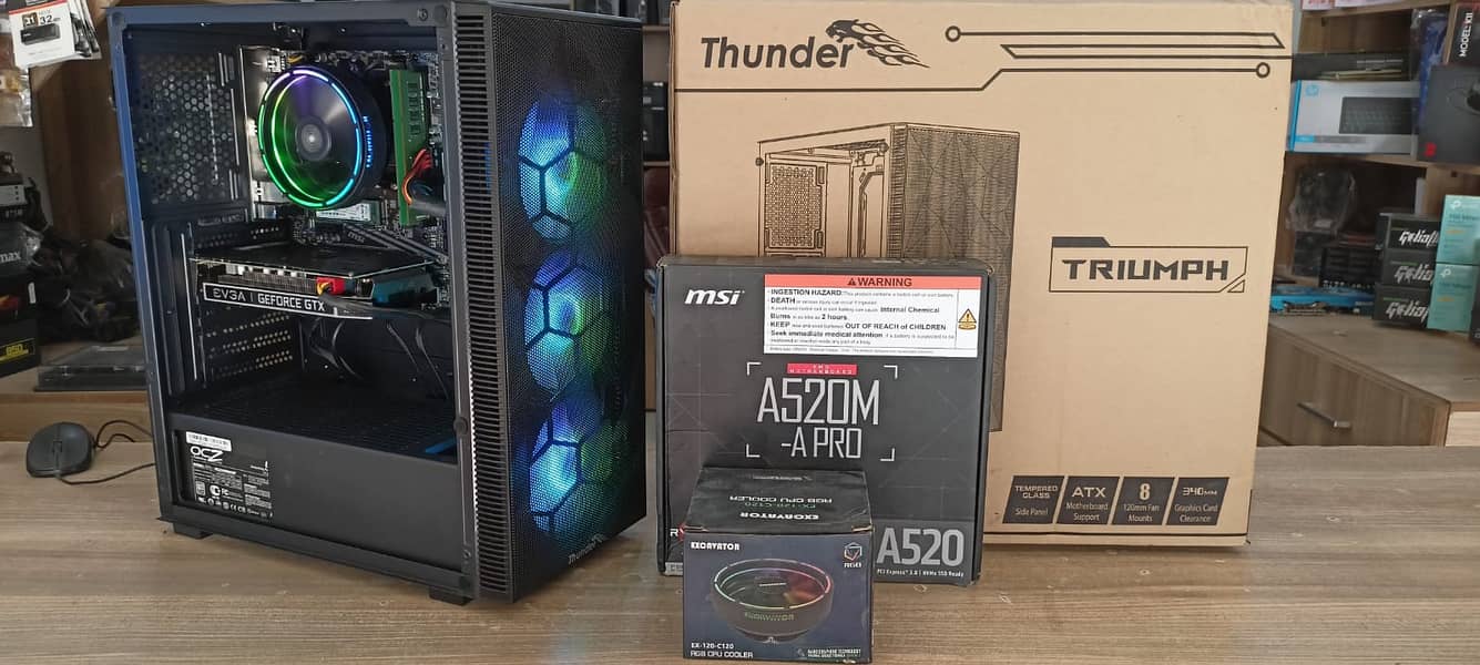 MSI A520M Ryzen 5 3600x with Nvida GTX 1660 6GB EVGA 0